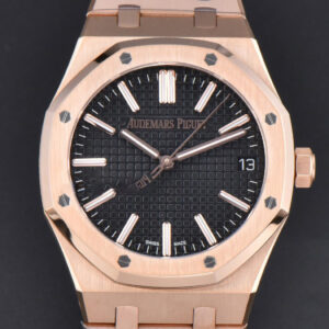 Royal Oak 15510 “50th Anniversary” APSF 41MM RG Black Dial RG Bracelet SA4302 Super Clone