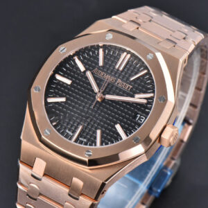 Royal Oak 15510 “50th Anniversary” APSF 41MM RG Black Dial RG Bracelet SA4302 Super Clone - Image 28