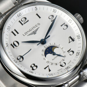 Longines Master Moonphase 40MM GF White Dial SS Bracelet A899 - Image 16