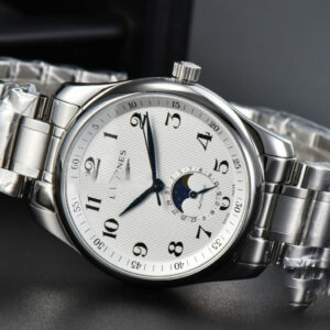 Longines Master Moonphase 40MM GF White Dial SS Bracelet A899 - Image 18