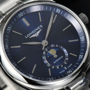 Longines Master Moonphase 40MM GF Blue Dial Stick Marker SS Bracelet A899 - Image 15