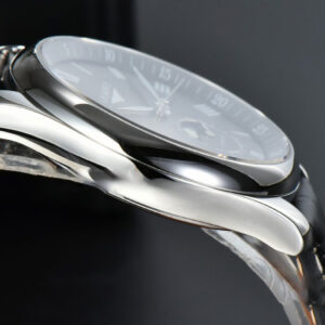 Longines Master Moonphase 40MM GF Black Dial Roma Marker Black Leather Strap A899 - Image 11