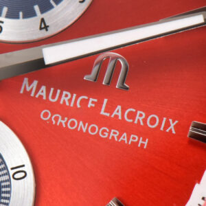 Aikno Chrono 44mm OF Red/Blue Dial Red Rubber Strap Swiss Quartz - Image 8