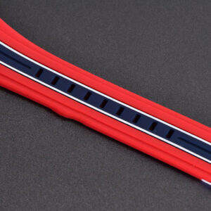 Aikno Chrono 44mm OF Red/Blue Dial Red Rubber Strap Swiss Quartz - Image 21