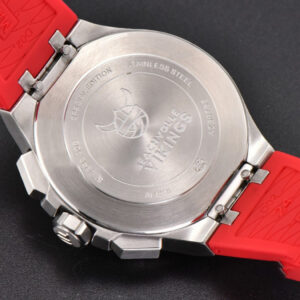 Aikno Chrono 44mm OF Red/Blue Dial Red Rubber Strap Swiss Quartz - Image 22