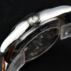 Longines Master Moonphase 40MM GF Blue Dial Diamond Marker Blue Leather Strap A899 - Image 3