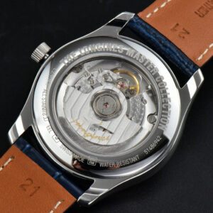 Longines Master Moonphase 40MM GF Blue Dial Diamond Marker Blue Leather Strap A899 - Image 12