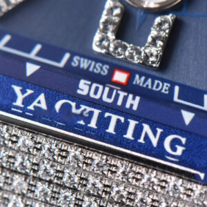 Vanguard V45 SS Full Diamonds ZF Blue Textured Dial on Blue Rubber Strap MIYOTA 9015 - Image 3