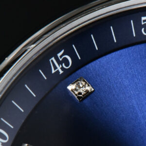 Longines Master Moonphase 40MM GF Blue Dial Diamond Marker Blue Leather Strap A899 - Image 16