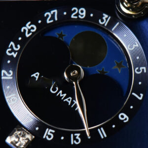 Longines Master Moonphase 40MM GF Blue Dial Diamond Marker Blue Leather Strap A899 - Image 17