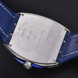 Vanguard V45 SS Full Diamonds ZF Blue Textured Dial on Blue Rubber Strap MIYOTA 9015 - Image 13