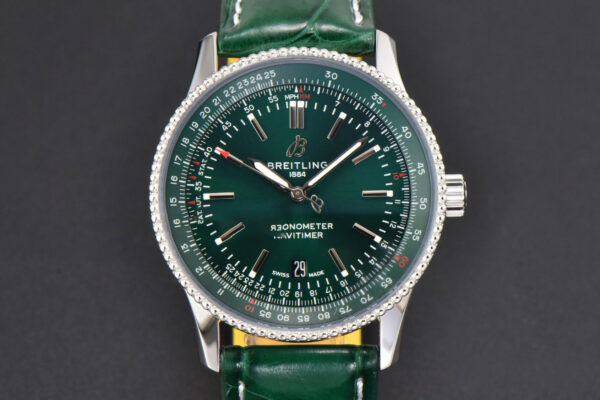 Navitimer 41mm TF Green Dial Green Leather Strap 2824