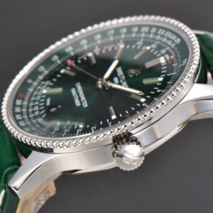 Navitimer 41mm TF Green Dial Green Leather Strap 2824 - Image 22