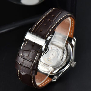 Longines Master Moonphase 40MM GF White Dial Digital Marker Brown Leather Strap A899 - Image 14