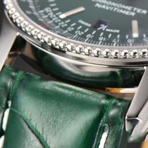 Navitimer 41mm TF Green Dial Green Leather Strap 2824 - Image 23