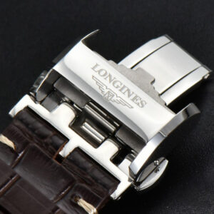 Longines Master Moonphase 40MM GF White Dial Digital Marker Brown Leather Strap A899 - Image 15