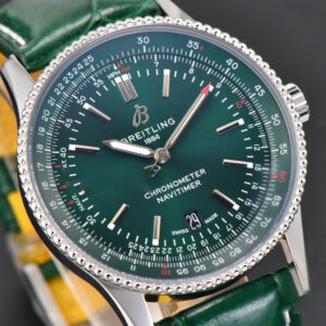 Navitimer 41mm TF Green Dial Green Leather Strap 2824 - Image 24