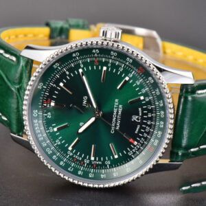 Navitimer 41mm TF Green Dial Green Leather Strap 2824 - Image 25
