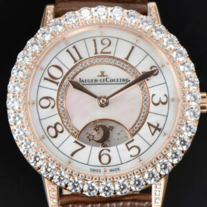 Rendez-Vous Night & Day 37mm GF RG Diamond MOP Dial Brown Leather Strap A7750