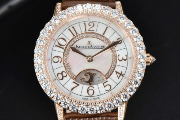 Rendez-Vous Night & Day 37mm GF RG Diamond MOP Dial Brown Leather Strap A7750