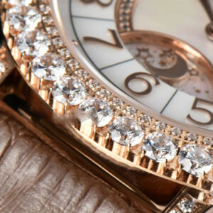 Rendez-Vous Night & Day 37mm GF RG Diamond MOP Dial Brown Leather Strap A7750 - Image 6