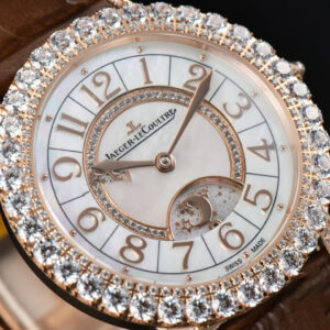 Rendez-Vous Night & Day 37mm GF RG Diamond MOP Dial Brown Leather Strap A7750 - Image 7