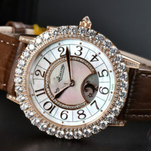 Rendez-Vous Night & Day 37mm GF RG Diamond MOP Dial Brown Leather Strap A7750 - Image 9