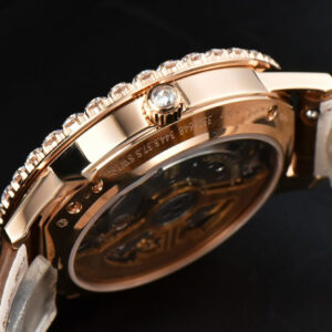 Rendez-Vous Night & Day 37mm GF RG Diamond MOP Dial Brown Leather Strap A7750 - Image 10