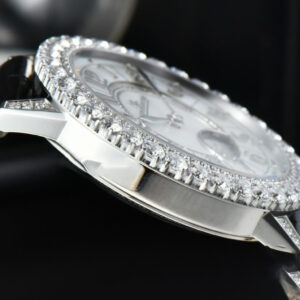 Rendez-Vous Night & Day 37mm GF Diamond MOP Dial Black Leather Strap A7750 - Image 8