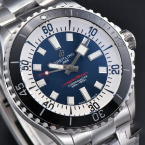 SuperOcean 44mm TF Black Bezel Blue/White Dial SS Bracelet A2824 - Image 19