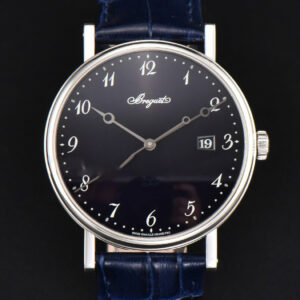 Classique 5177 40.5mm LTF Black Dial Digital Marker Blue Leather Strap MY9015