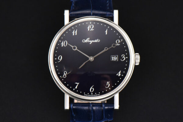 Classique 5177 40.5mm LTF Black Dial Digital Marker Blue Leather Strap MY9015