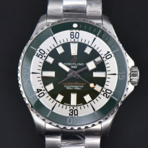 SuperOcean 44mm TF Green/White Dial SS Bracelet A2824