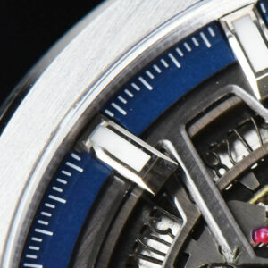 Defy Classic LF 41MM Skeleton Blue Dial Blue Gummy Strap A2892 - Image 7