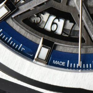 Defy Classic LF 41MM Skeleton Blue Dial Blue Gummy Strap A2892 - Image 8