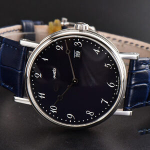 Classique 5177 40.5mm LTF Black Dial Digital Marker Blue Leather Strap MY9015 - Image 6