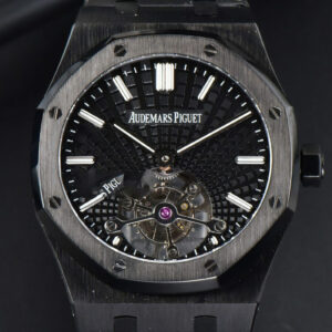 Royal Oak PVD Tourbillon 41mm R8F Black Sunburst Tapisserie Dial PVD Bracelet V2