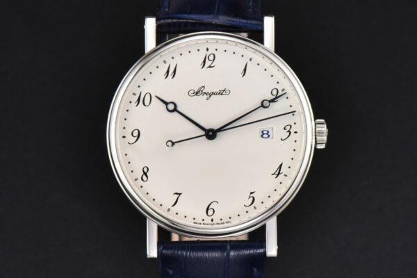 Classique 5177 40.5mm LTF White Dial Digital Marker Blue Leather Strap MY9015