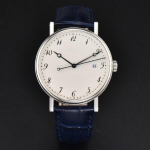 Classique 5177 40.5mm LTF White Dial Digital Marker Blue Leather Strap MY9015 - Image 18