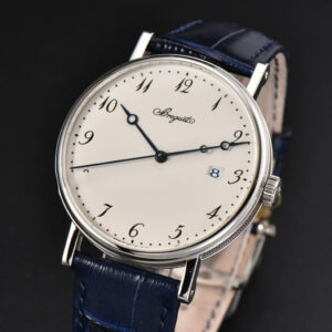 Classique 5177 40.5mm LTF White Dial Digital Marker Blue Leather Strap MY9015 - Image 19