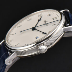 Classique 5177 40.5mm LTF White Dial Digital Marker Blue Leather Strap MY9015 - Image 24