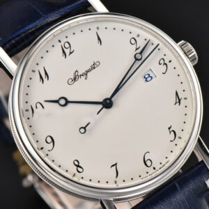 Classique 5177 40.5mm LTF White Dial Digital Marker Blue Leather Strap MY9015 - Image 25