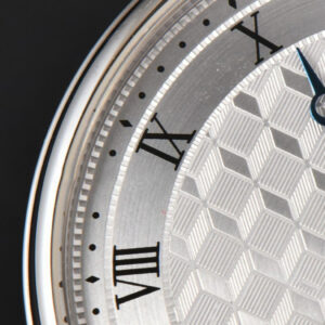Classique 5177 38.5mm LTF White Textured Dial Roma Marker Black Leather Strap MY9015 - Image 6