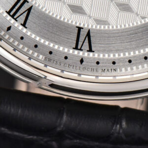 Classique 5177 38.5mm LTF White Textured Dial Roma Marker Black Leather Strap MY9015 - Image 7