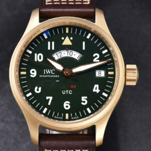 Pilot UTC Spitfire ZF 41MM “MJ271” Bronze Green Dial Brown Leather Strap A2836