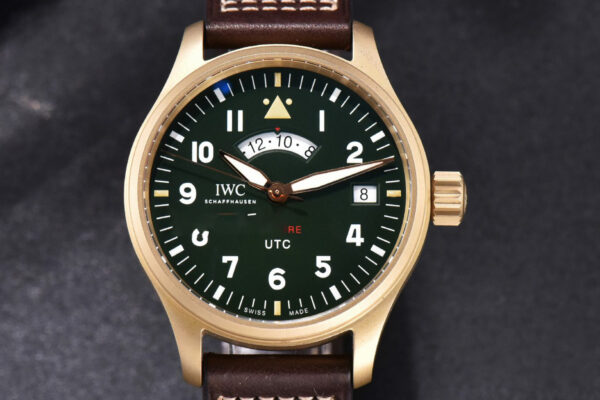 Pilot UTC Spitfire ZF 41MM “MJ271” Bronze Green Dial Brown Leather Strap A2836