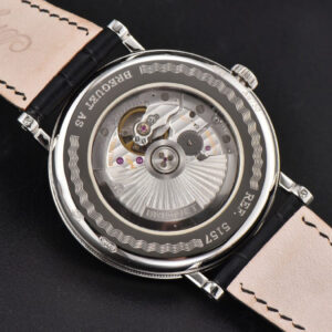 Classique 5177 38.5mm LTF White Textured Dial Roma Marker Black Leather Strap MY9015 - Image 19