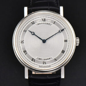 Classique 5177 38.5mm LTF White Dots Dial Roma Marker Black Leather Strap MY9015