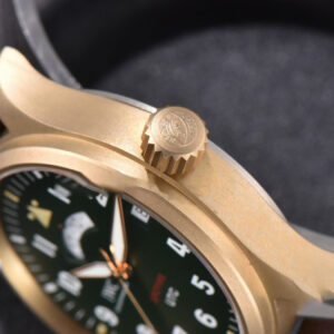 Pilot UTC Spitfire ZF 41MM “MJ271” Bronze Green Dial Brown Leather Strap A2836 - Image 9