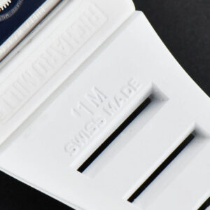 RM055 42.7mm ZF White Ceramic Black Skeleton Dial White Rubber Strap NH05 - Image 8